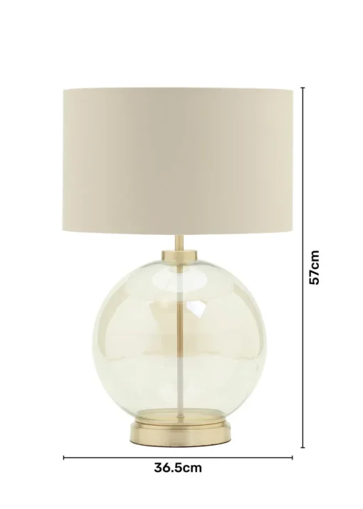 BHS Metro Table Lamp Brass & Champagne (57cm x 36.5cm)
