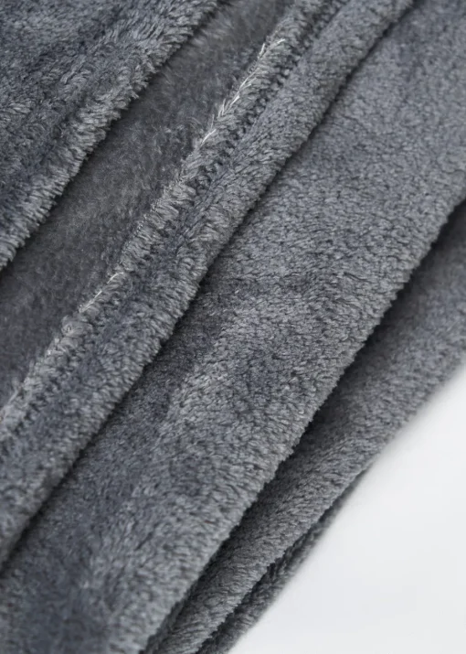 BHS Microfleece Charcoal Throw (140 x 180cm)