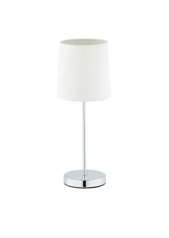 BHS Mira Touch Table Lamp Chrome & Natural (40cm x 15cm)