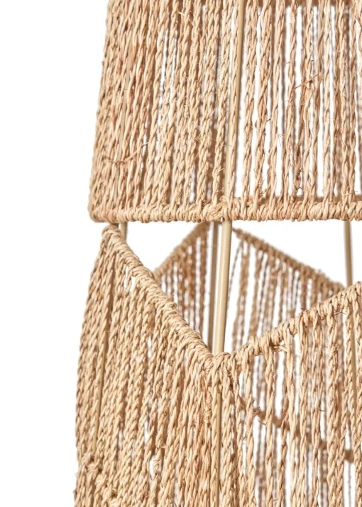 BHS Natural Jute Woven String Floor Lamp (110cm x 33cm)