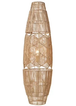 BHS Natural Jute Woven String Floor Lamp (110cm x 33cm)