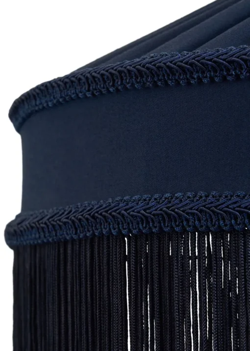 BHS Navy Darcy Dark Fringed Easyfit Shade (35cm x 46cm)