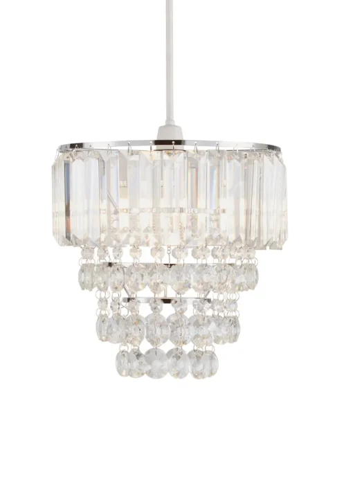 BHS Paladina Easyfit Ceiling Light Chrome (25cm x 25cm)