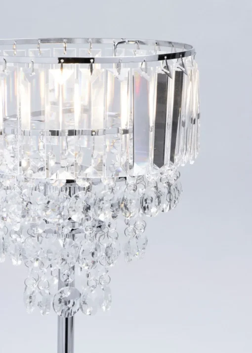 BHS Paladina Table Lamp Chrome (45cm x 24cm)