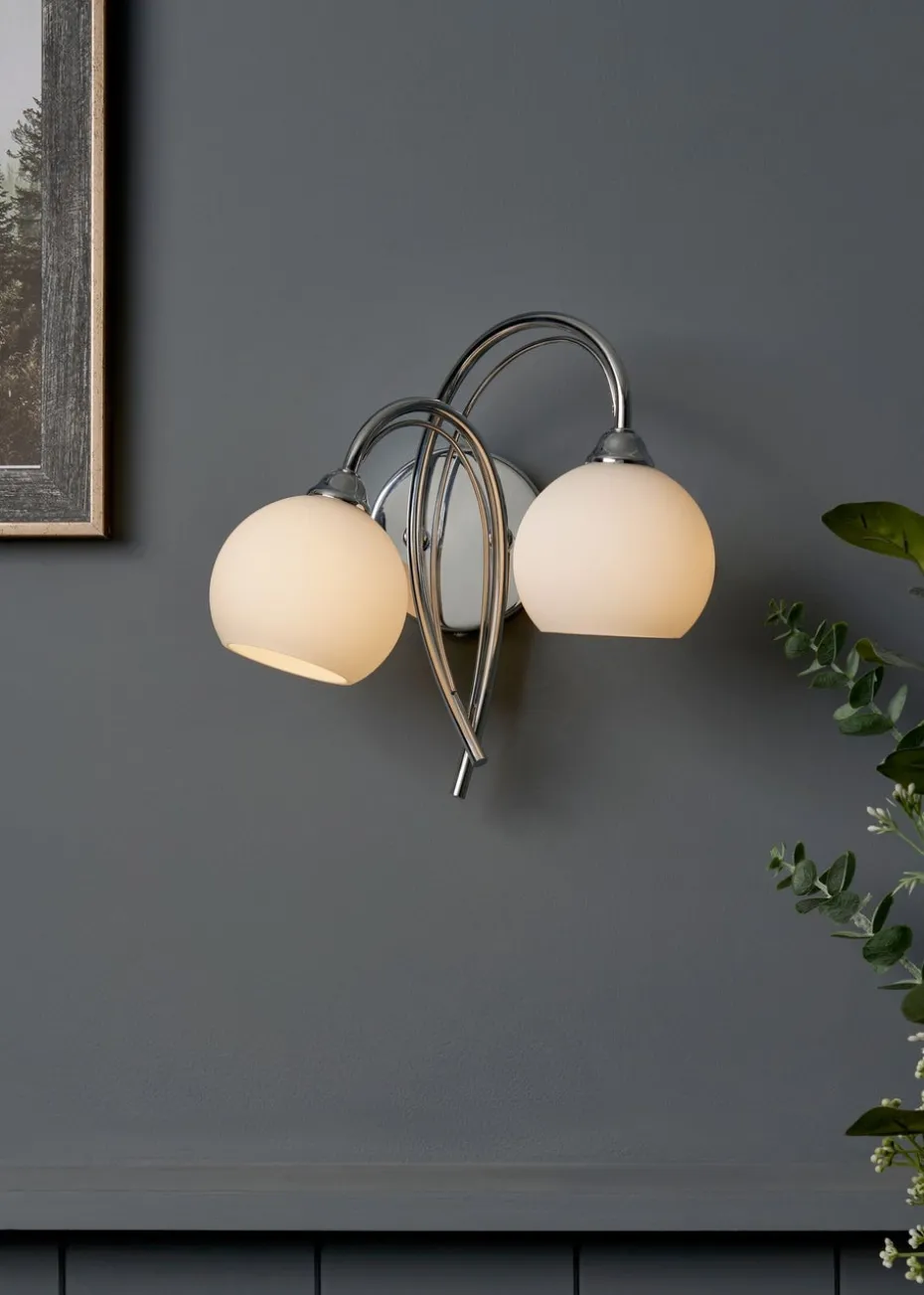 BHS Soni 2 Bulb Wall Light (23cm x 25cm x 20cm)