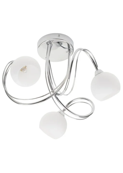 BHS Soni Flush Ceiling 3 Light Chrome (26cm x 40cm)