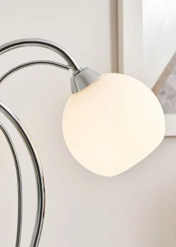 BHS Soni Table Lamp 2 Light Chrome (38cm x 31cm)