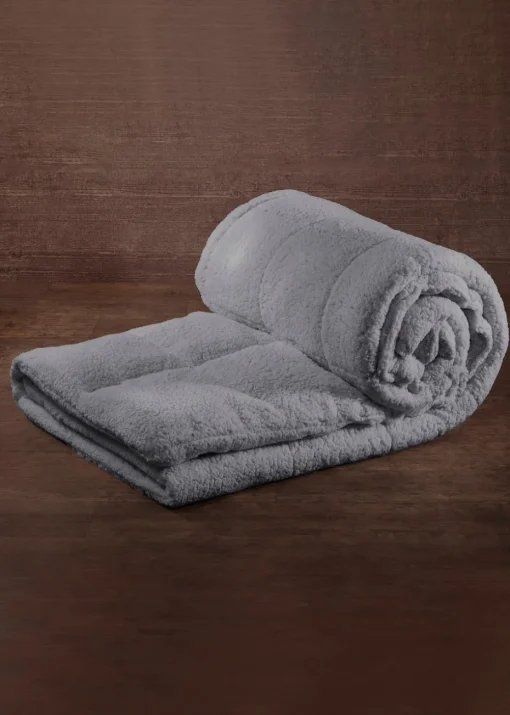 BHS Teddy Fleece 13.5 Tog Duvet Grey