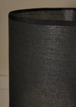 BHS Wych Marble Base Floor Lamp Black (150cm x 35cm)