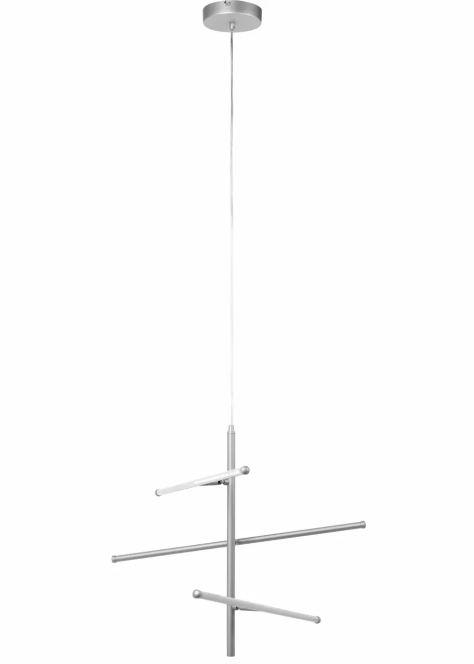 BHS Zaha LED Stick Ceiling Light Silver (Adjustable 59-171cm x 61cm)