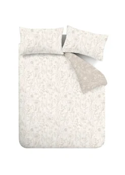 Bianca Fine Linens Brushed Cotton Floral Toile Reversible Duvet Cover Set