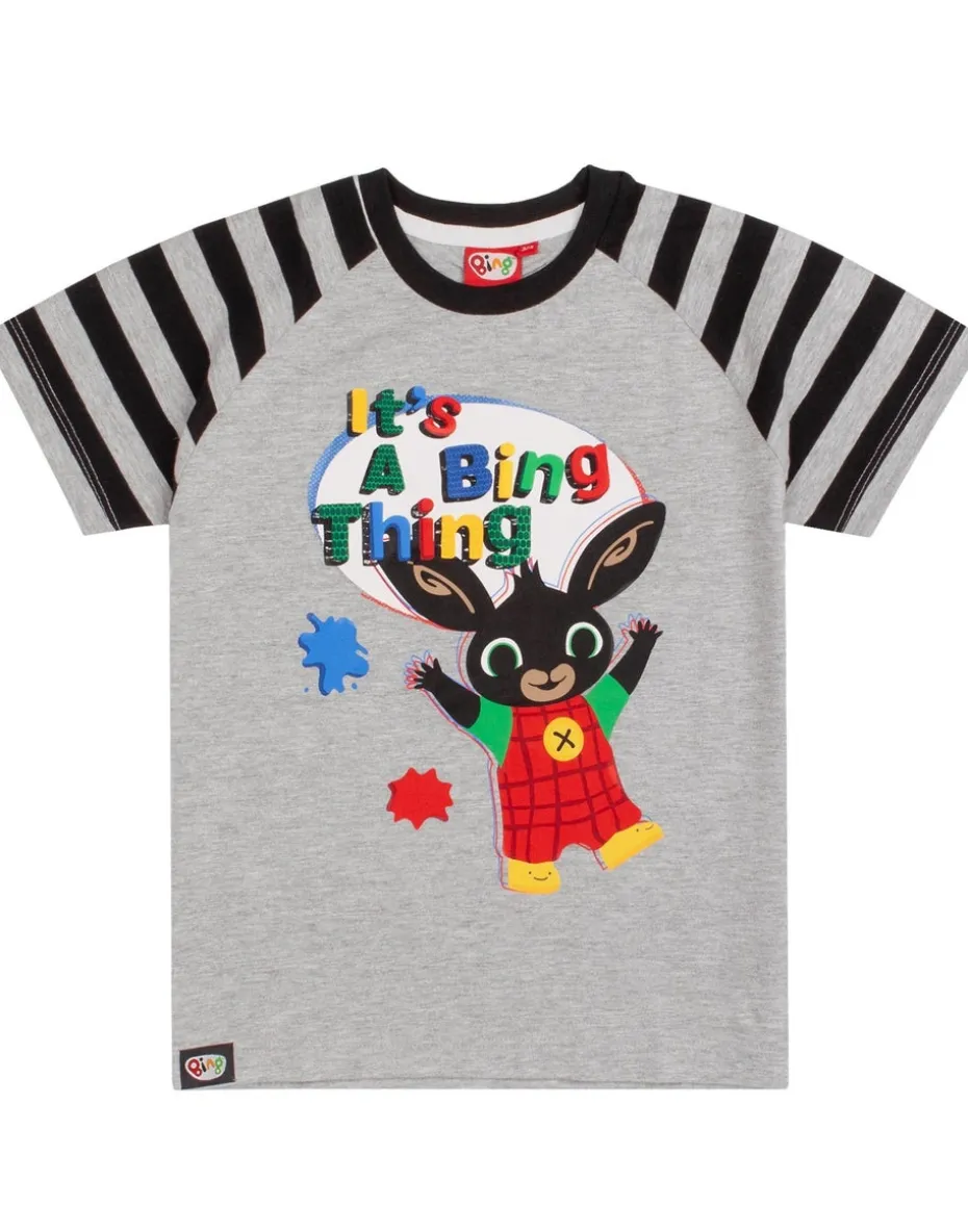 Biny Bunny Grey Kids Shortie Pyjamas (18 Months-5 Years)