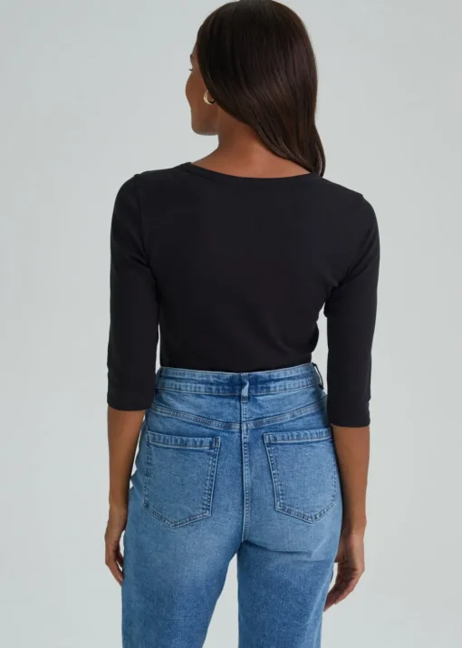 Black 3/4 Sleeve T-Shirt