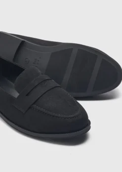 Black Basic Wide Fit Loafers