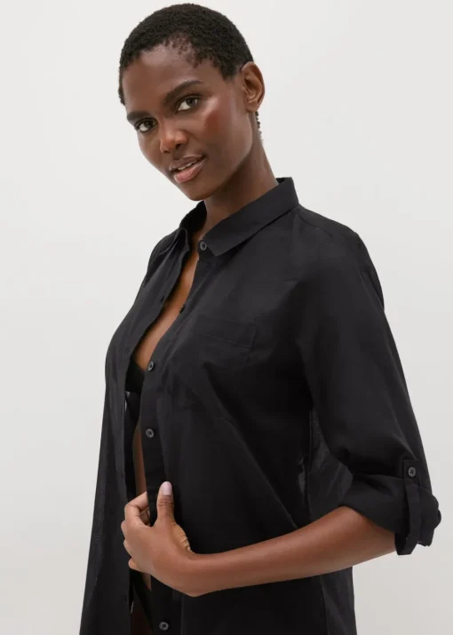Black Beach Shirt
