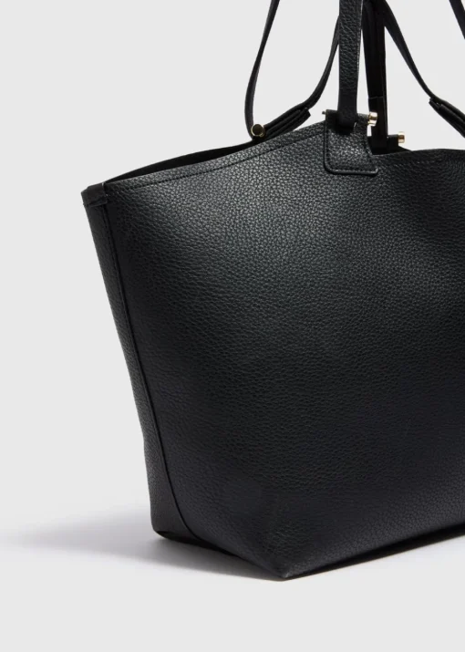 Black Double Strap Tote Bag