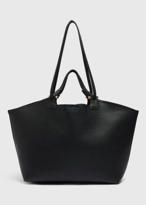 Black Double Strap Tote Bag