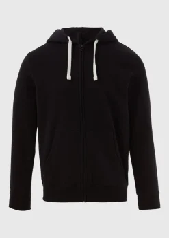 Black Essential Zip Up Hoodie