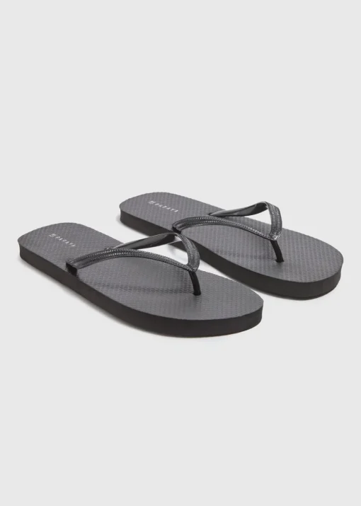 Black Flip Flops