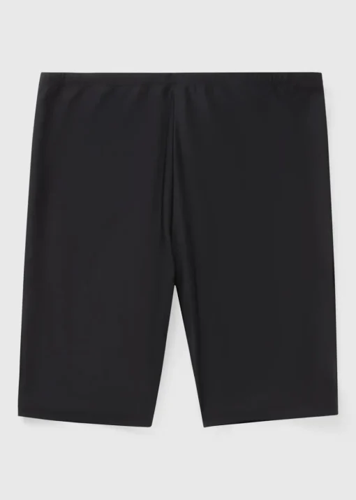 Black Knee Length Swim Shorts