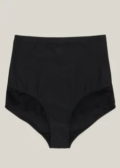 Black Lace High Waisted Medium Control Knickers