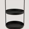 Black Metal 2 Tier Circle Caddy