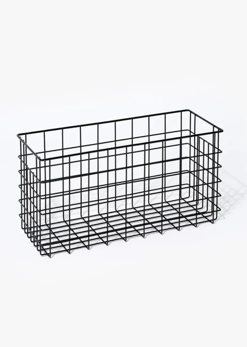 Black Metal Floor Toilet Roll Holder