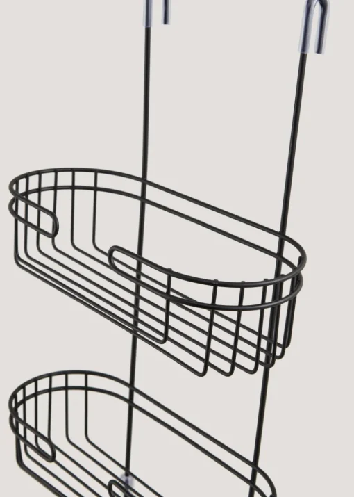 Black Metal Floor Toilet Roll Holder
