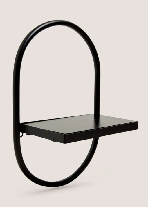 Black Metal Single Shelf