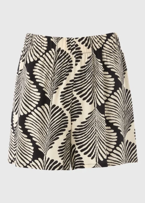 Black Monochrome Shell Shorts