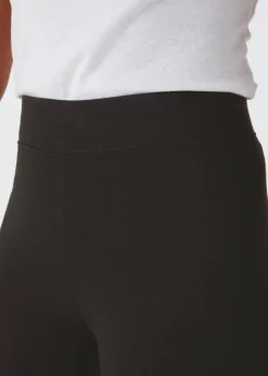 Black Plain Ponte Leggings