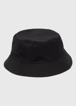 Black Seersucker Bucket Hat