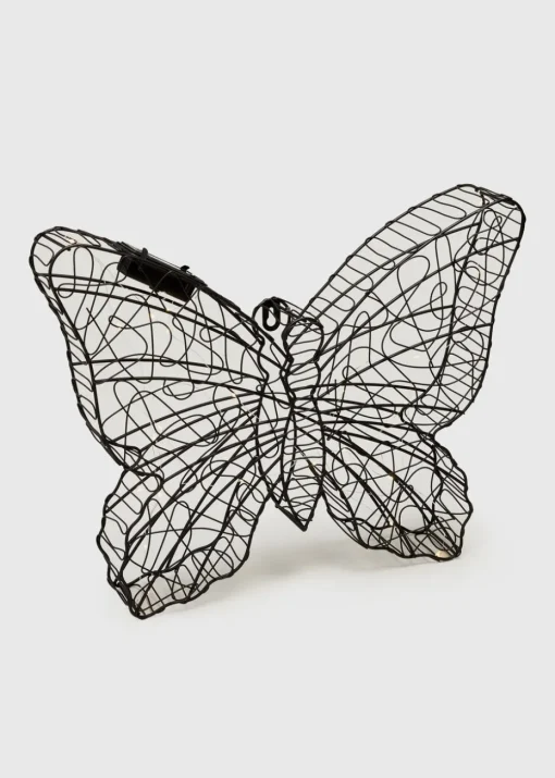 Black Solar Wire Butterfly
