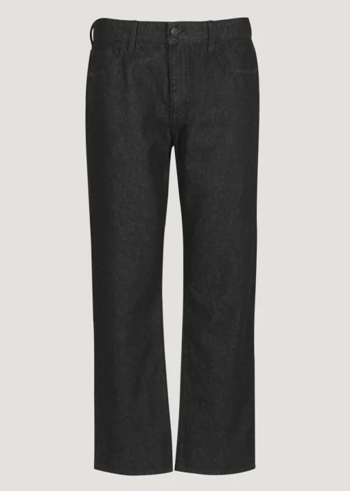 Black Straight Fit Rigid Jeans