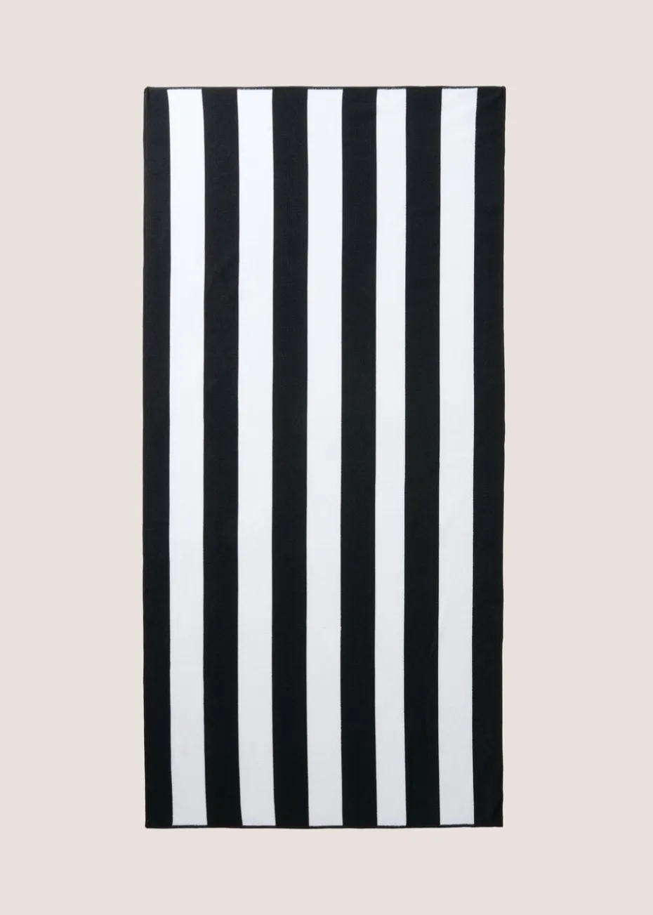 Black Stripe Beach Towel