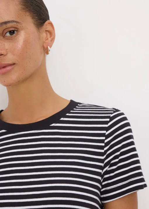 Black Stripe Mini T-Shirt Dress