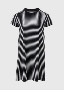 Black Stripe Mini T-Shirt Dress