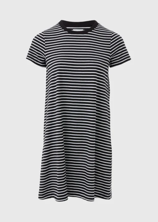 Black Stripe Mini T-Shirt Dress
