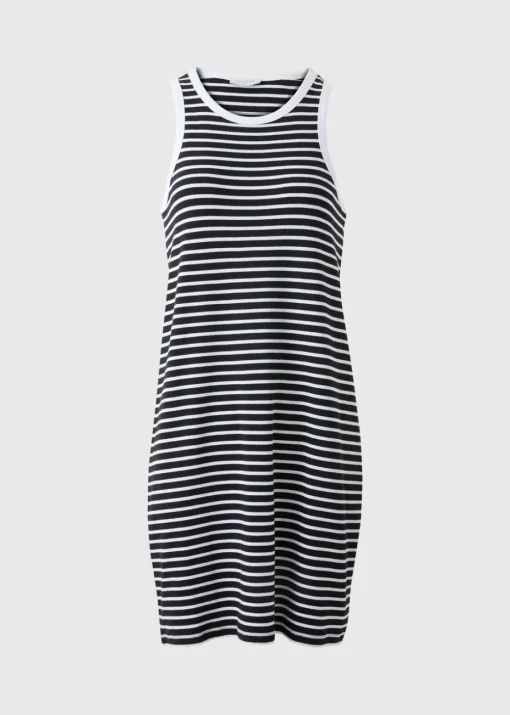 Black Stripe Racer Back Mini Dress