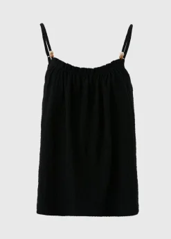 Black Textured Co Ord Cami Top