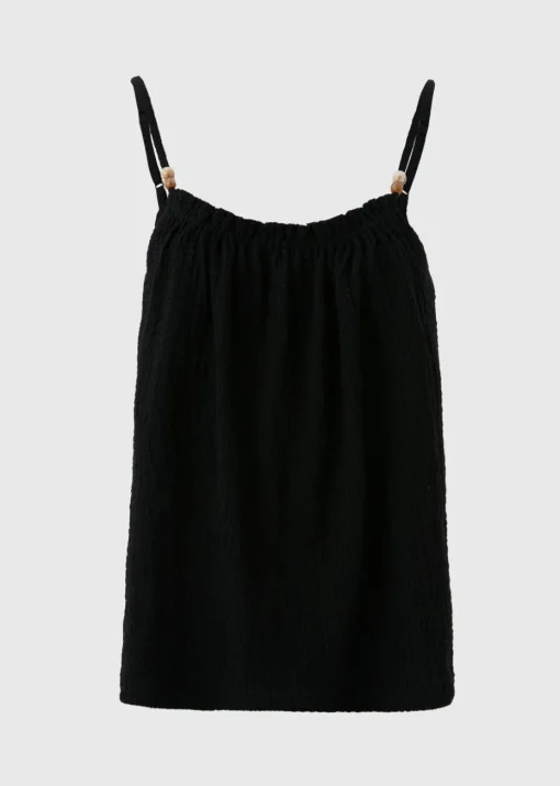 Black Textured Co Ord Cami Top