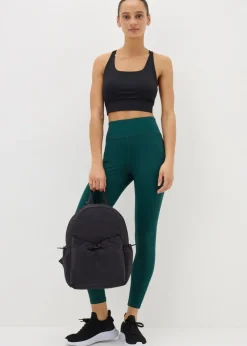 Black Toggle Front Backpack