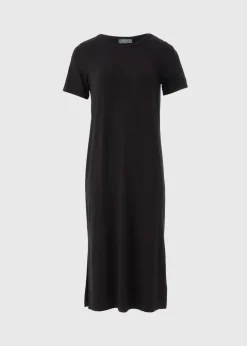 Black T-Shirt Midi Dress