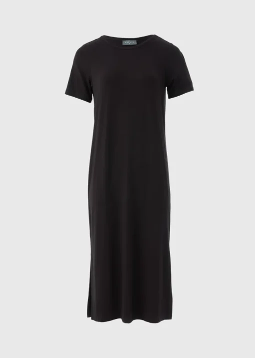 Black T-Shirt Midi Dress