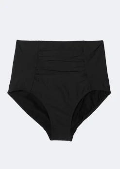 Black Tummy Control High Waisted Bikini Bottoms