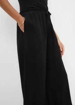Black Wide Leg Trousers