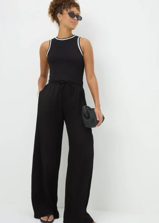 Black Wide Leg Trousers