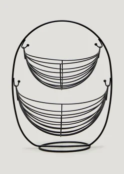 Black Wire Two Tier Fruit Basket