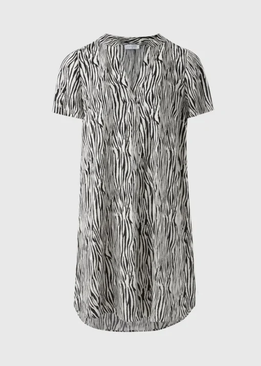 Black Zebra Print Tunic Dress