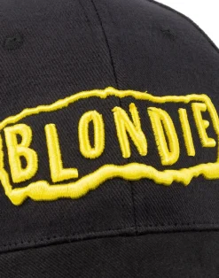 Blondie Black Logo Adjustable Curved Peak Baseball Cap